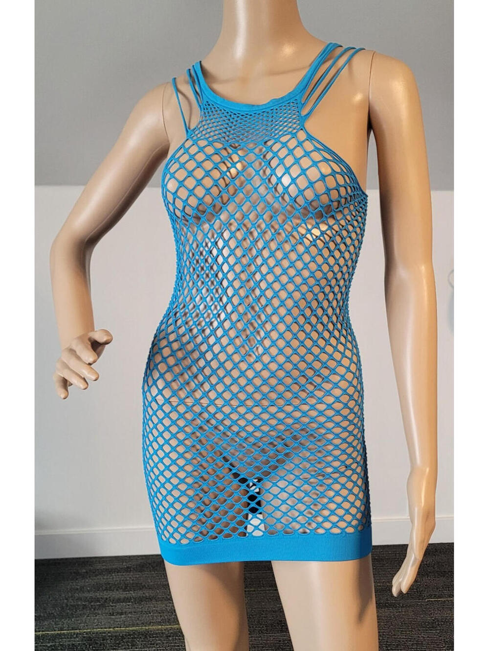 Sexy-Blue-Women-fishnet -Party-Dress-Babydoll--clubwear SL20016